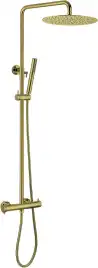 Душевая система Allen Brau Fantasy 5.11001-GB с термостатом, золото брашированное
