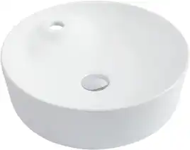 Раковина накладная Aquanet MOON-2 43х43х13 круглая, Белая глянцевая