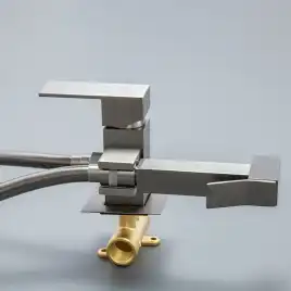 Гигиенический душ со смесителем AVS Cube 811-231-GM, оружейная сталь