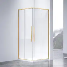 Душевой уголок Vincea Slim-N 100х90 VSS-4SN9010CLG, дверь раздвижная, профиль брашированное золото, стекло прозрачное