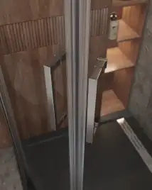 Душевой уголок CEZARES MOLVENO-R-2-100-C-GM-IV стекло Прозрачное, профиль Оружейная сталь