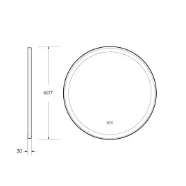 Зеркало Cezares CZR-SPC-CADRO-600-LED-TCH-WARM