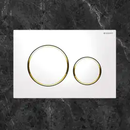 Клавиша смыва Geberit Sigma 20 115.882.KK.1 Белый/золото