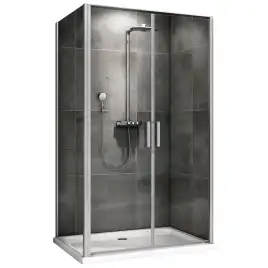 Душевой уголок ABBER Sonnenstrand 100х90 см, AG04100C-S90, профиль хром, стекло прозрачное