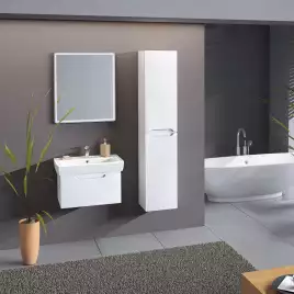 Зеркало Dreja Tiny 70х80 99.9025 с подстветкой, сенсорный выключатель, Белый