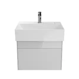Тумба под раковину Kerama Marazzi LOGICA 60 см, LOG.60.2\WHT подвесная, Белая глянцевая