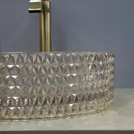 Раковина AVS Диаманд 36x36 бежевая