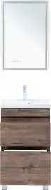 Тумба под раковину Aquanet Нота New 50 напольная, дуб веллингтон табак, 344136