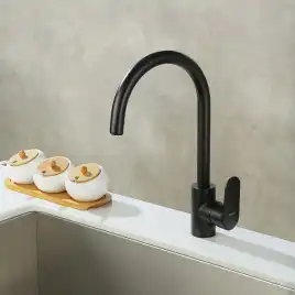 Смеситель для кухни Aquatek Ника AQ1882MB, Черный матовый