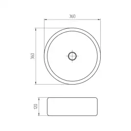 Раковина AVS Соло 36x36 белая, рифленая