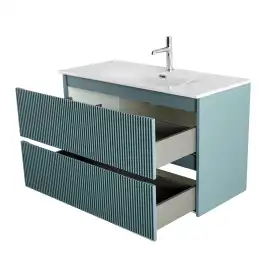 Тумба под раковину BelBagno UNO-1000-2C-SO-AO подвесная, Голубой Матовый