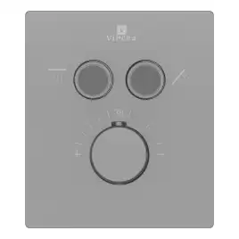 Душевая система  Vincea Inspire VSFW-3I21MT4RGM VSFW-3I21MT4RGM  с термостатом, встраиваемая, вороненная сталь