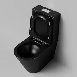 Напольный унитаз Grossman GR-4458BMSQ безободковый, смыв торнадо, Черный матовый