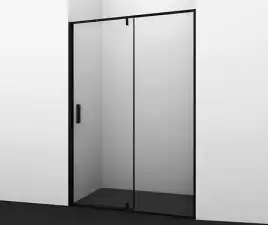 Душевая дверь WasserKRAFT Elbe 74P 120 см, 74P05, профиль Черный, стекло Прозрачное