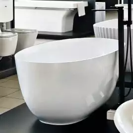 Ванна из литьевого мрамора  Aqua de Marco Caprice 160х80х60 Solid Perfection 1160WCAPR_SOL, Белая матовая