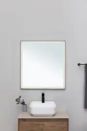 Раковина накладная Aquanet CITY-2 39х39х14 квадратная, Белая глянцевая