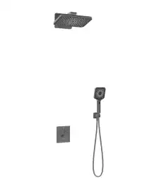 Душевая система  Vincea Inspire VSFW-3I21MT4GM VSFW-3I21MT4GM  с термостатом, встраиваемая, вороненная сталь