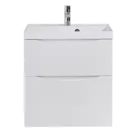 Тумба под раковину BelBagno MARINO-H60-600-2C-SO-BL-P подвесная Bianco Lucido