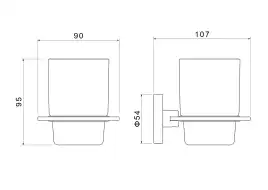 Стакан для ванной Aquatek Оберон AQ4204BG, Золото матовое