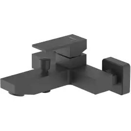 Смеситель для ванны Aquatek Либра AQ1640MB, однорычажный, с коротким изливом, Черный матовый