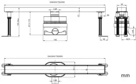 Душевой лоток Allen Brau Priority 9.50021.MG 750 графит браш