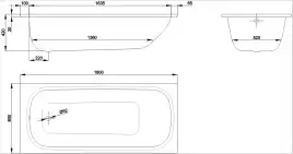 Стальная ванна Bette Form 180х80 2950-000ADPLUS с покрытием easy-clean, с шумоизоляцией