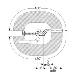 Слив-перелив для ванны Geberit 150.525.21.6 удлиненный, Хром