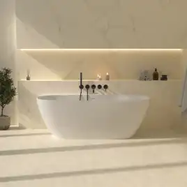 Ванна из искусственного камня WHITECROSS 170x80 Make, белая матовая 0219.170080.200