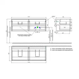Тумбасо столешницей IDDIS Aiger 120, подвесная, Белая, AIG12W0i95K