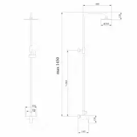 Душевая стойка ABBER Weiss Insel AF8020FWL без излива, белый матовый