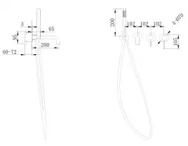 Смеситель для ванны с душем Abber Wasser Kreis AF8130RG встраиваемый, с внутренней частью, Золото розовое