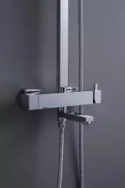 Душевая система Allen Brau Infinity 5.21029-00 для ванны с изливом, верхний и ручной душ , Хром