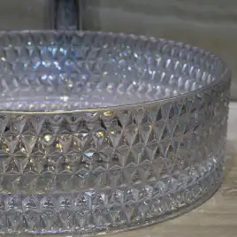 Раковина AVS Диаманд 36x36 горный хрусталь