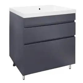 Тумба с раковиной Azario Эстима 80 CS00094597, напольная, Графит