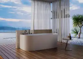 Акриловая ванна Abber 170х78 AB9496-1.7 L, отдельностоящая, Белая глянцевая