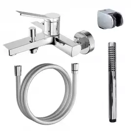 Смеситель для ванны Azario VISE AZ-VSA238330C, однорычажный, с коротким изливом, Хром