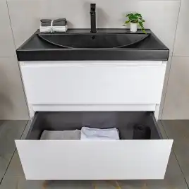 Тумба с раковиной AVS Гармония 80 белая, N821-07-800WG-02-810BM