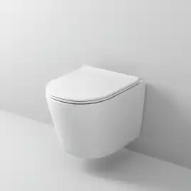 Подвесной унитаз Grossman GR-4477SQ безободковый, смыв торнадо, Белый глянцевый