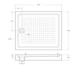 Душевой поддон BelBagno TRAY 120х100 акриловый TRAY-BB-AH-120/100-15-W Белый
