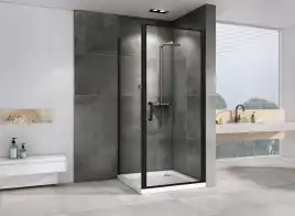 Душевой уголок ABBER Sonnenstrand 100х90 см, AG04100B-S90B, профиль черный, стекло прозрачное