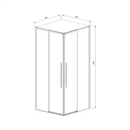 Душевой уголок Vincea Slim-N 90х90 VSS-4SN900CLGM, дверь раздвижная, профиль вороненая сталь, стекло прозрачное