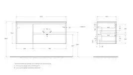 Тумба под раковину BelBagno KRAFT-1200-2C-1A-SO-RGB-R подвесная Rovere Galifax Bianco