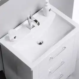 Тумба с раковиной напольная Aqwella Manchester 100 см, MAN01103, цвет Белый