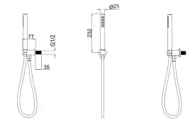 Душевой гарнитур Allen Brau Priority 5.31019-MG графит брашированный