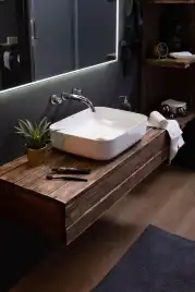 Раковина накладная Aquanet SOUL-1 50х40х13,5 прямоугольная, Белая глянцевая