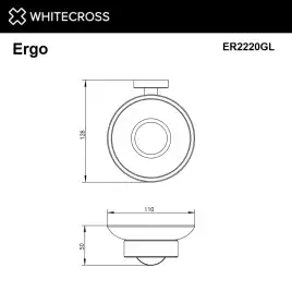 Мыльница Whitecross ERGO gold, ER2220GL, Золото глянцевое