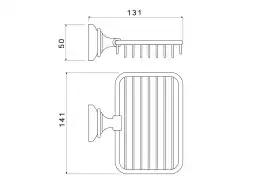 Мыльница для ванной Aquatek Классик AQ4533CR, Хром