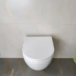 Унитаз подвесной AVS Атлант 801-0045-P-T2-GW безободковый, со смывом Торнадо, белый