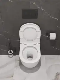 Унитаз подвесной BelBagno COMPATTO BB003CH-TOR/SC безободковый с сиденьем и смывом TORNADO