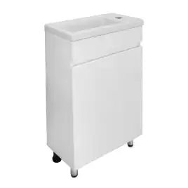 Тумба с раковиной Azario Эстима 40 CS00094580 правая напольная, Белая глянцевая